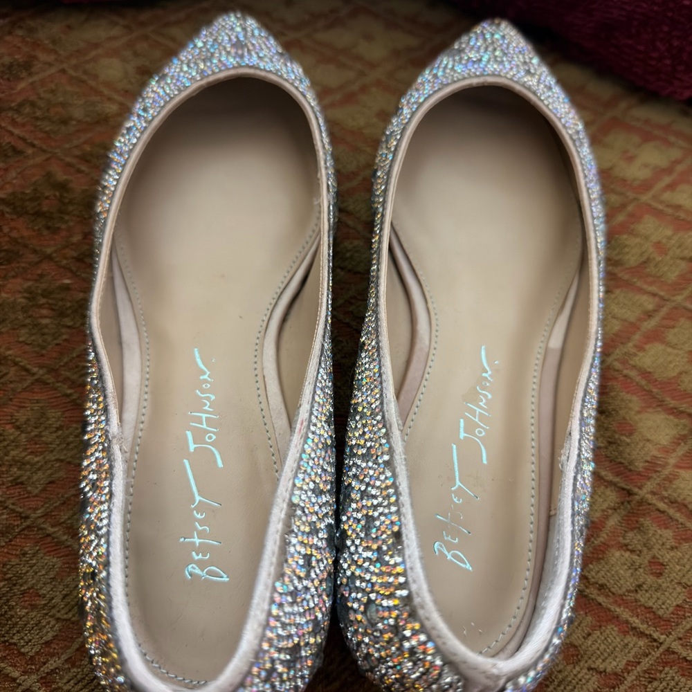 Betsey Johnson Iridescent Crystal Pointed Flats - Picture 6 of 6